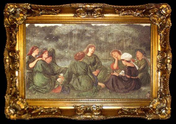 framed  Sir Edward Coley Burne-jones,Bart.,ARA,RWS Green Summer (mk46), ta009-2